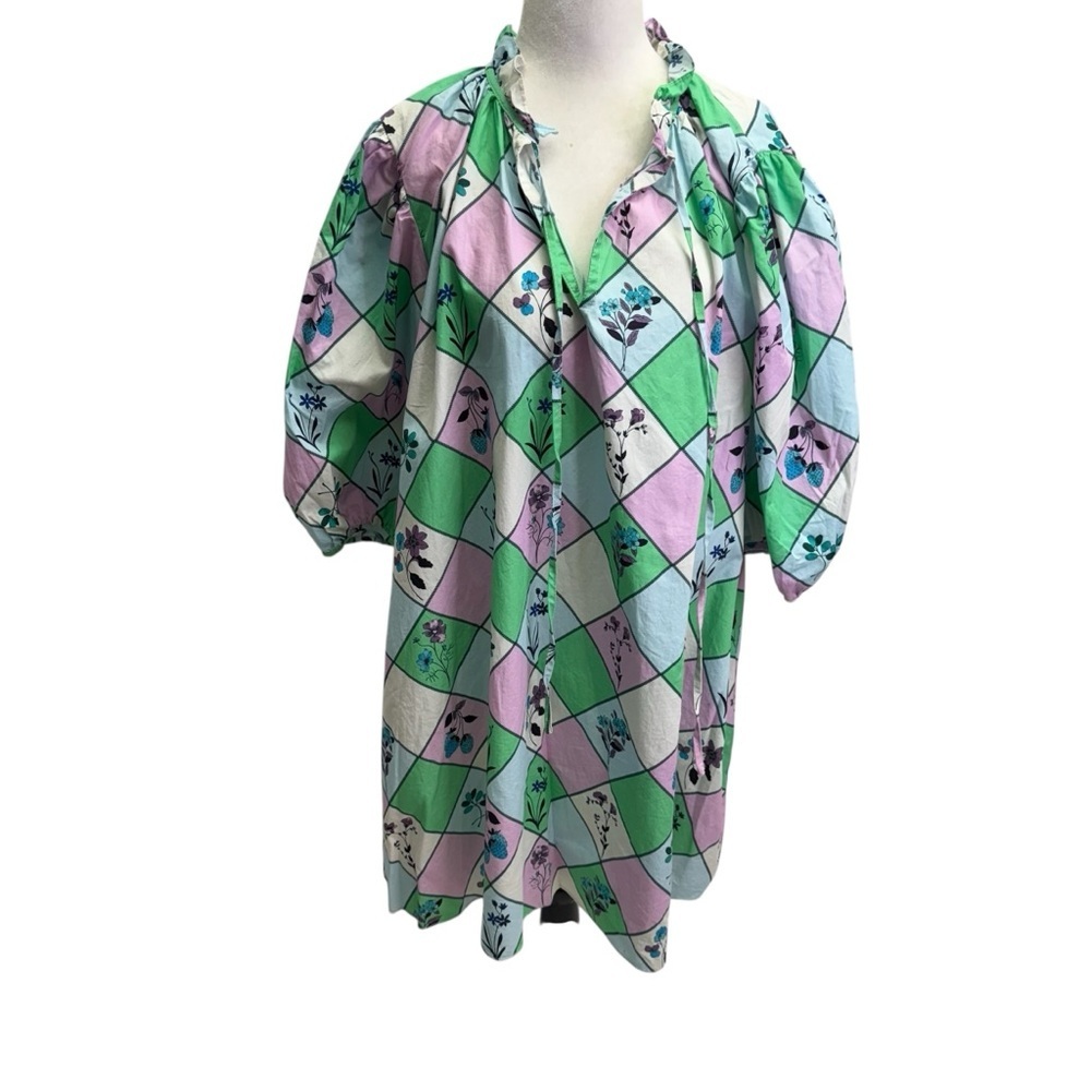 GLAOROUS Colorful Geometric Patterned Blouse Size 6